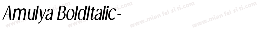 Amulya BoldItalic字体转换